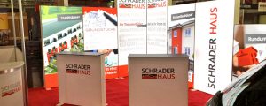 Messestand für Schrader Haus auf der LBA 2018