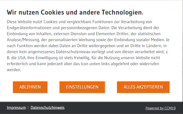 Datenschutz deiner Webseite: Cookie-Banner